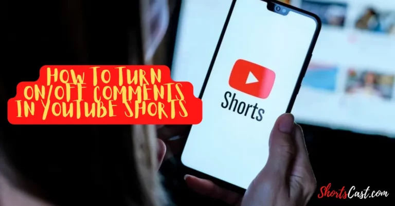 How to turn onoff comments in youtube shorts